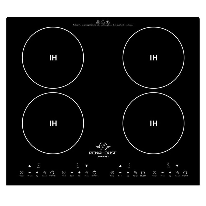 RENAHOUSE - Estufa De Inducción 3600w Renahouse Germany 4 Puestos