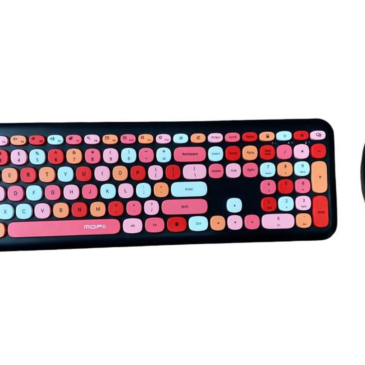 GENERICO - Combo Inalámbrico Teclado Y Mouse Mofii 666 2,4g Negro Teclas Colores