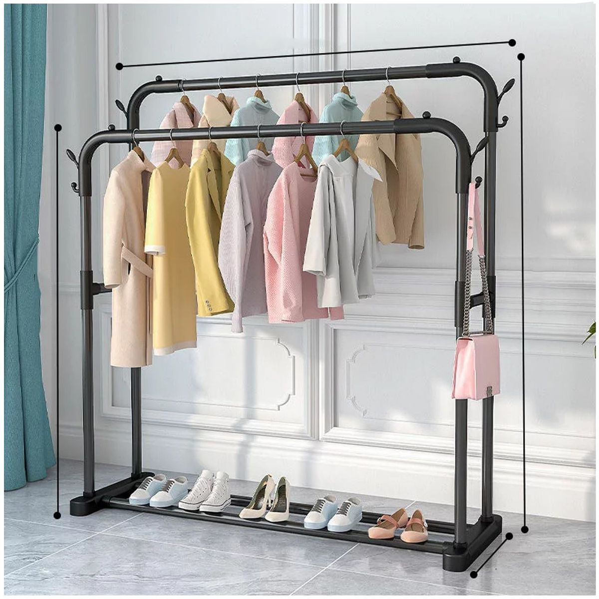 ONE PIXEL - Tendedero Organizador De Ropa  Elegante Doble