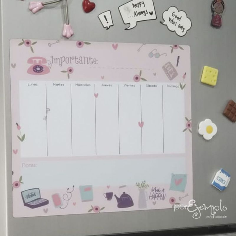 GENERICO - Planeador Diario Imantado Por Ejemplo Vintage