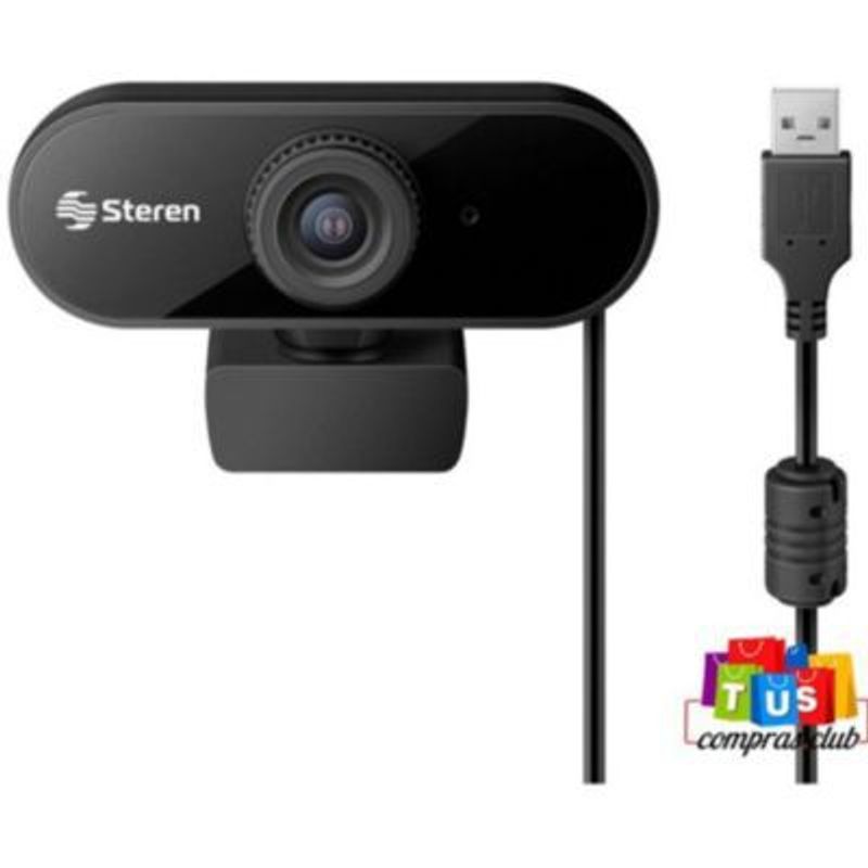 STEREN - Webcam USB 2k  Negro  Portátil