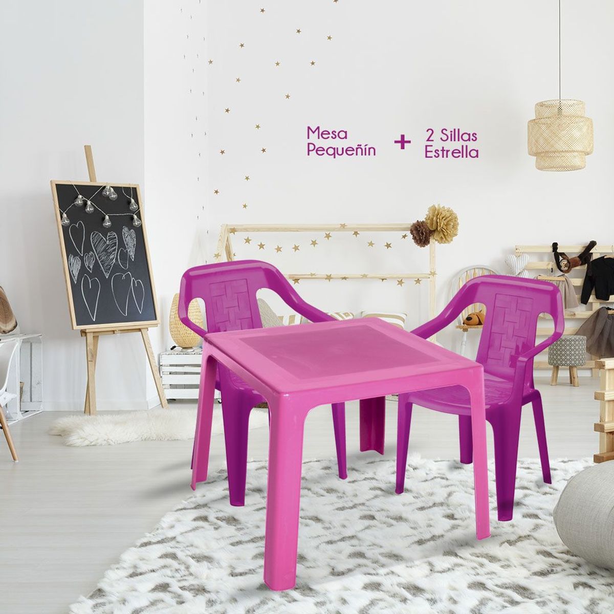 RIMAX - COMBO RIMAX (Mesa Infantil +  2 Sillas) - NIÑA