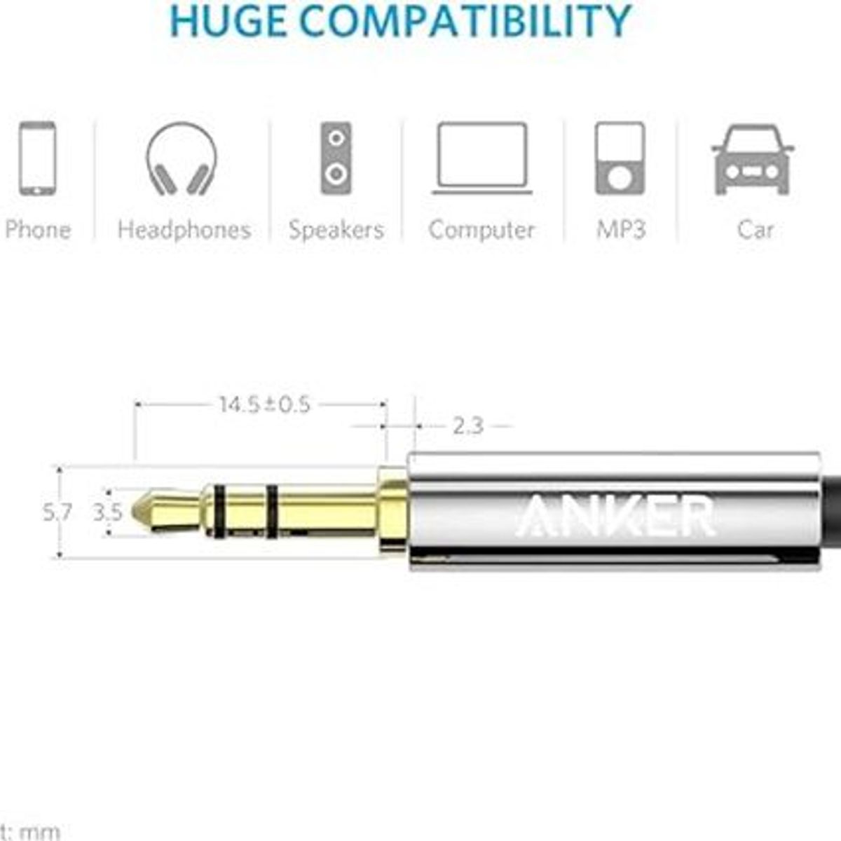 ANKER - ANKER CABLE DE AUDIO 35mm