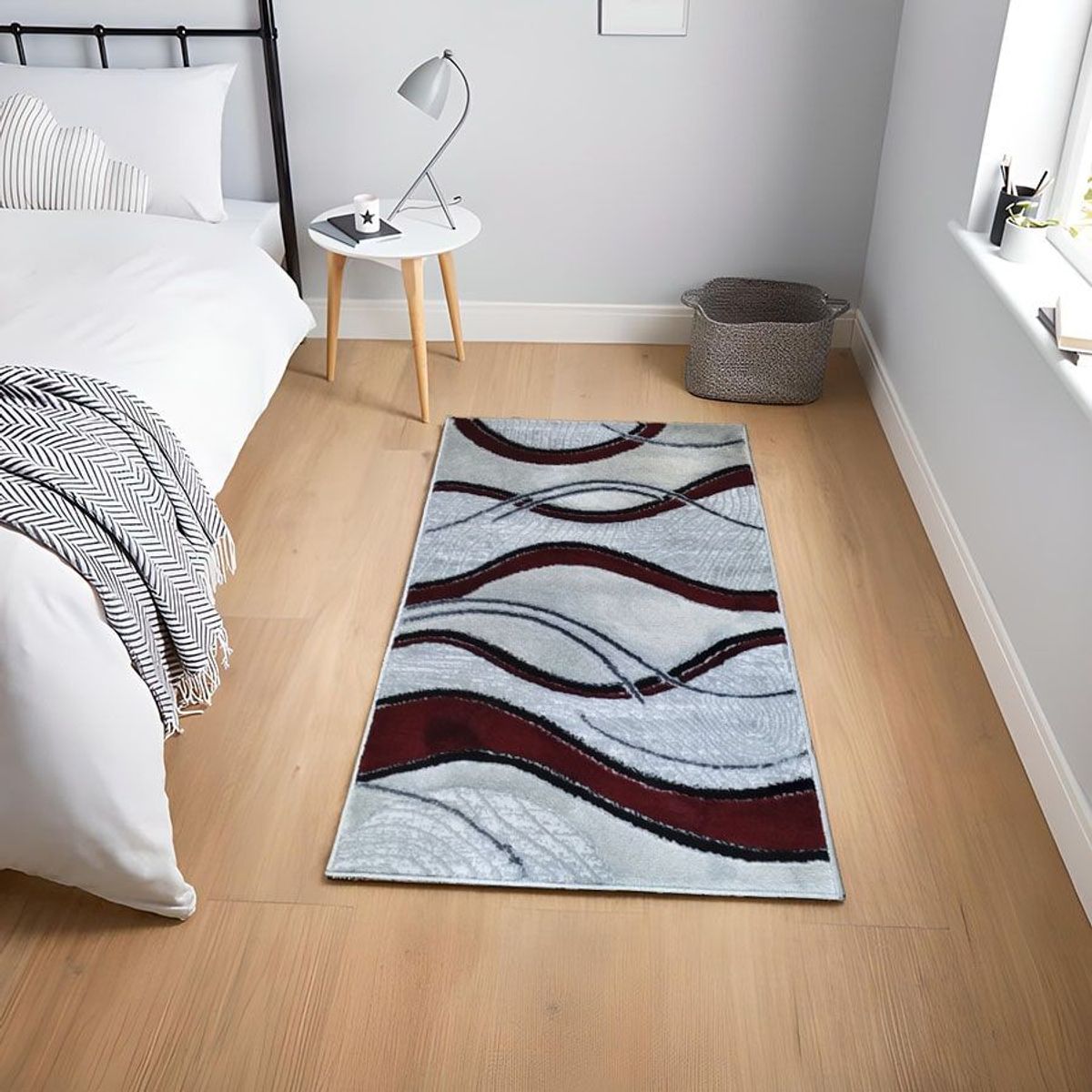 MITAPETE COM - Alfombra Tapete Pie de Cama Turquia Rojo 60 X 110cms