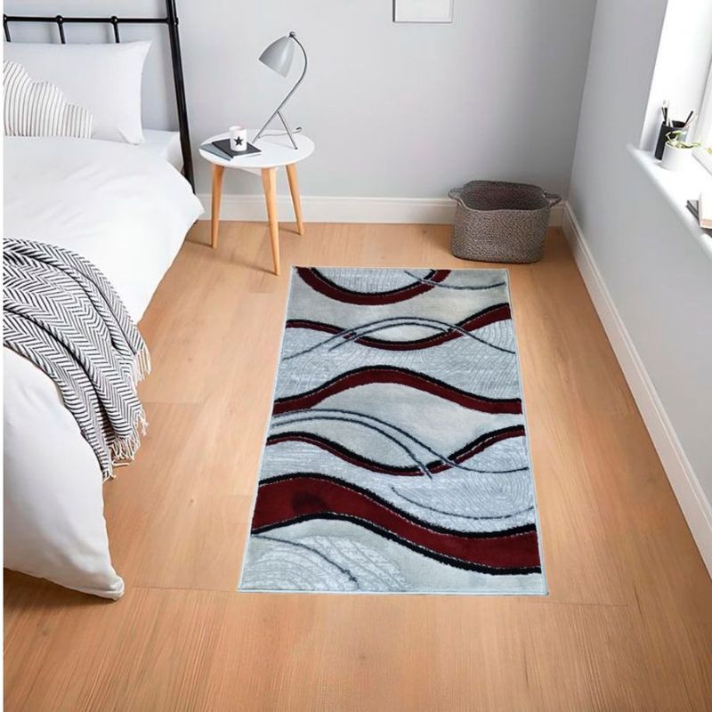 MITAPETE COM - Alfombra Tapete Pie de Cama Turquia Rojo 60 X 110cms