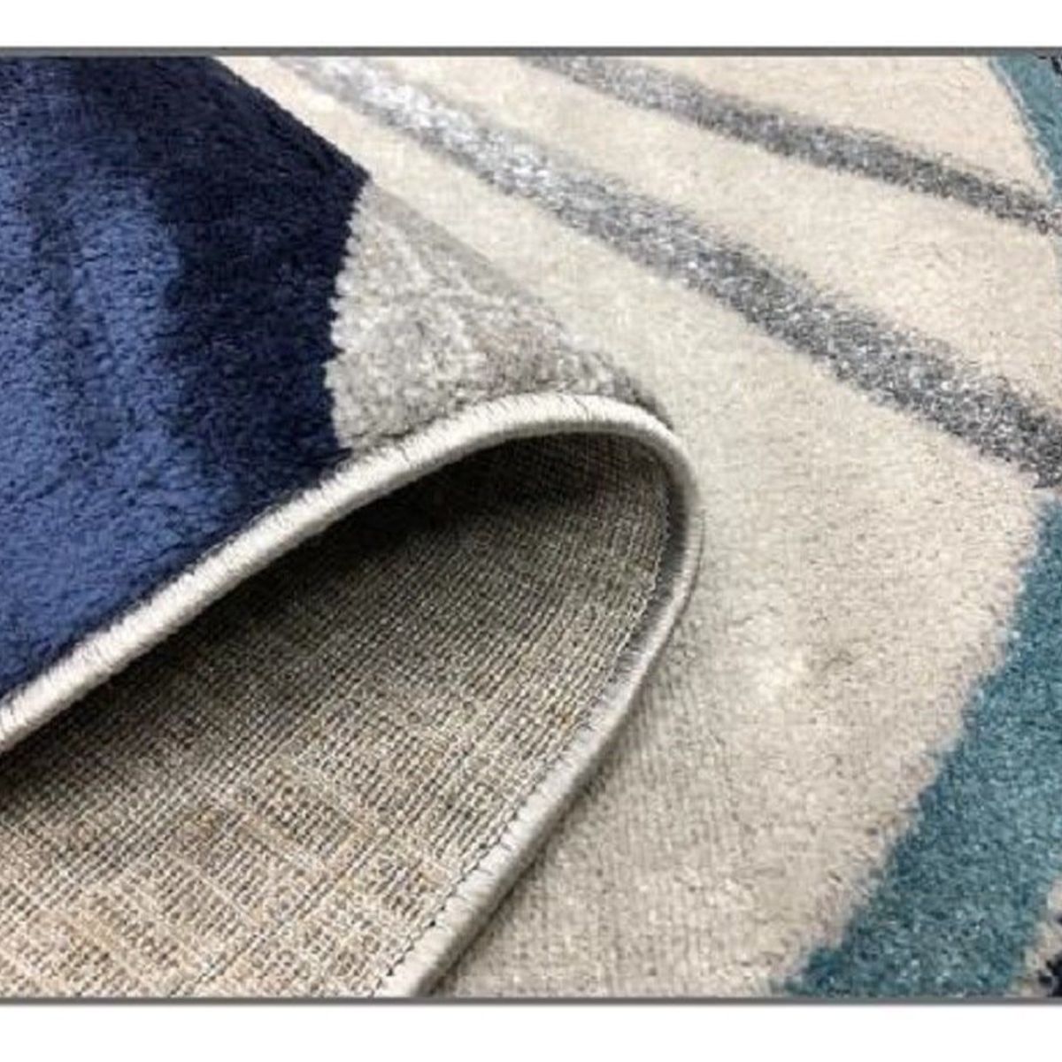 MITAPETE COM - Alfombra Tapete Pie de Cama Turquia Azul 60 X 110cms