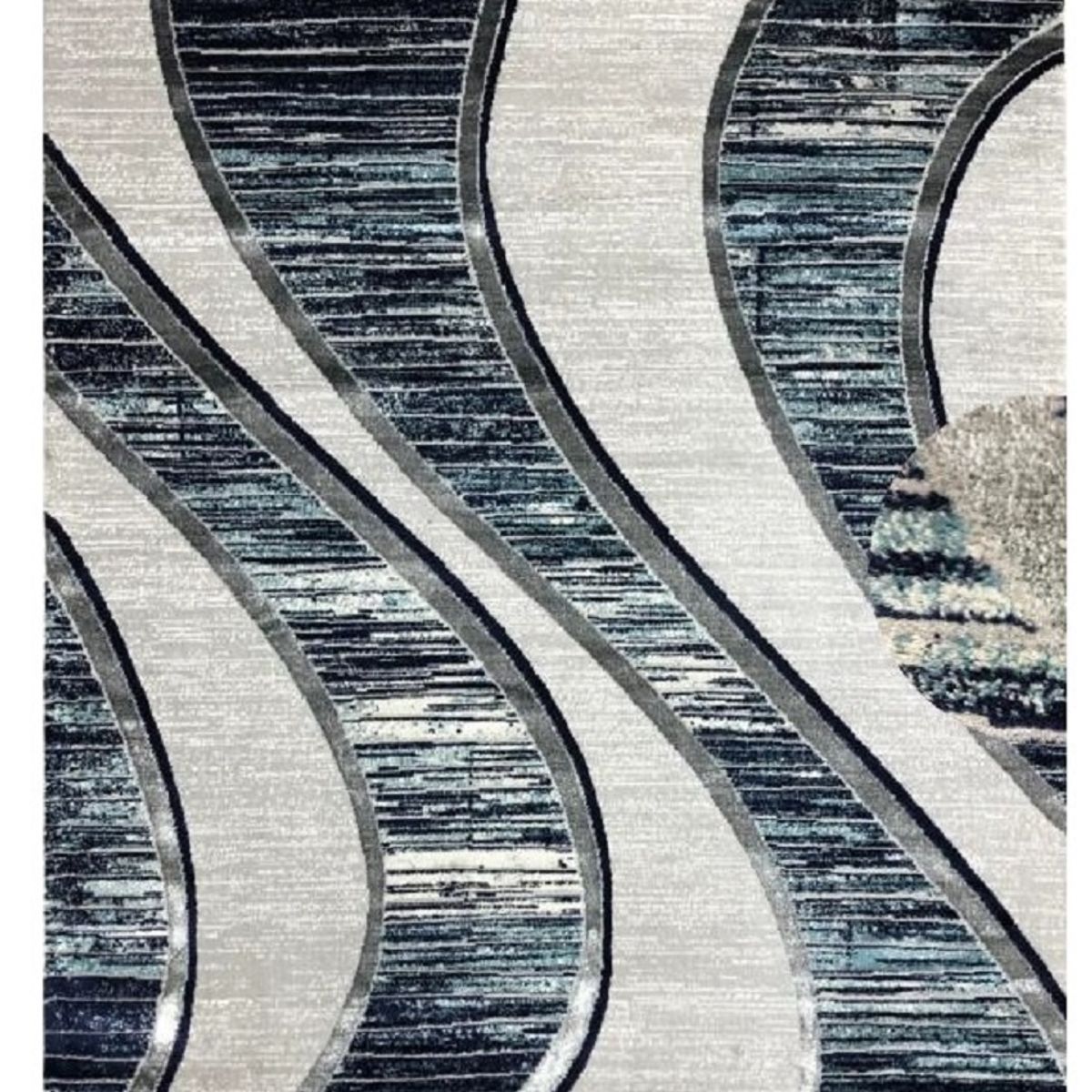 MITAPETE COM - Alfombra Tapete Pie de Cama Turquia Azul 60 X 110cms