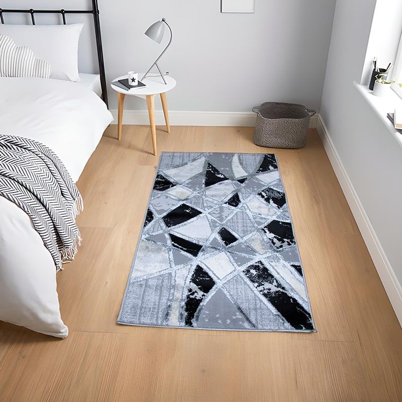 MITAPETE COM - Alfombra Tapete Pie de Cama Turquia Gris 60 X 110cms