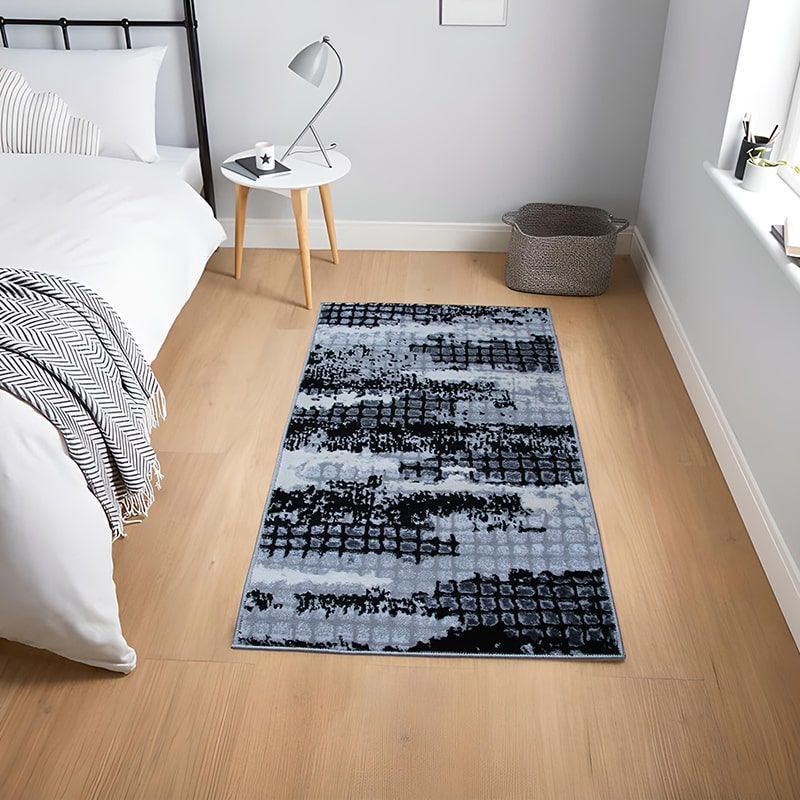 MITAPETE COM - Alfombra Tapete Pie de Cama Turquia Gris 60 X 110cms