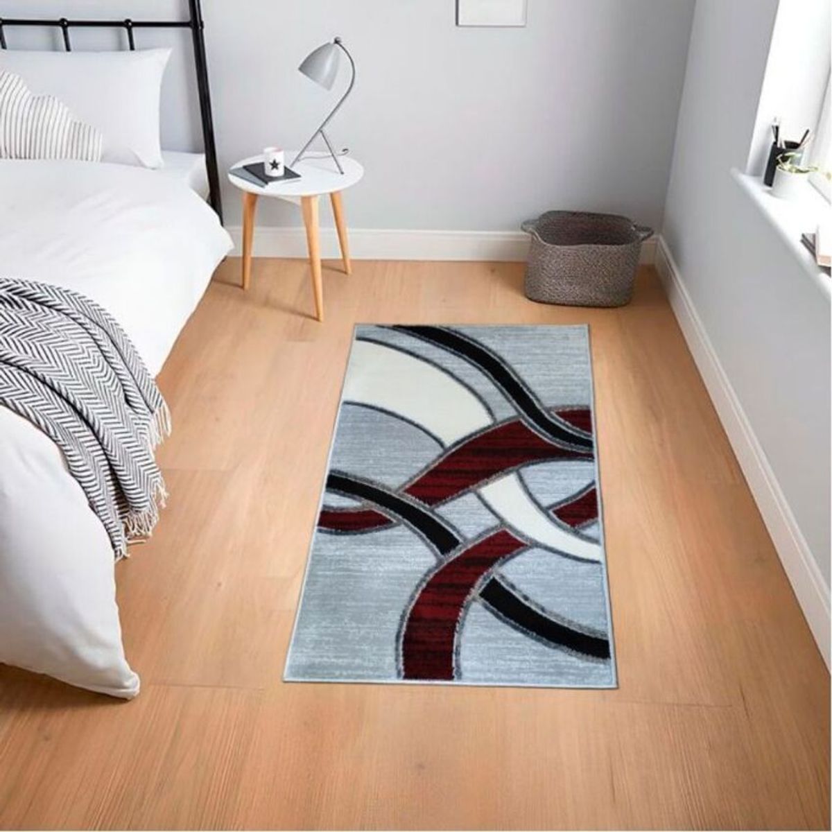 MITAPETE COM - Alfombra Tapete Pie de Cama Turquia Rojo 60 X 110cms