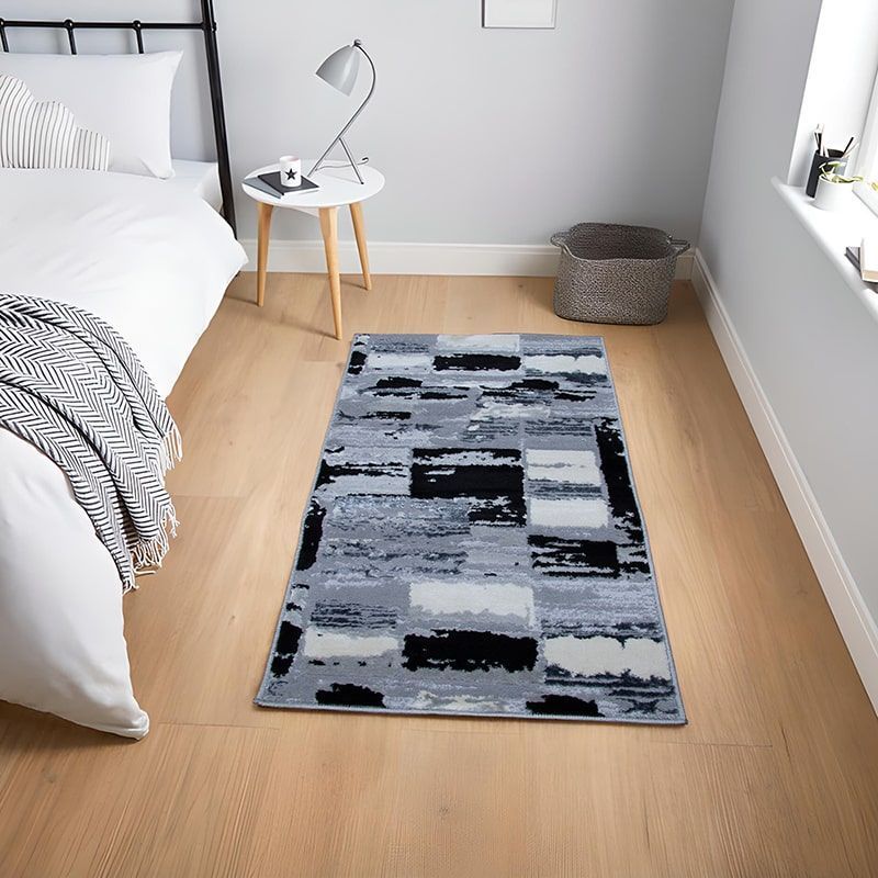 MITAPETE COM - Alfombra Tapete Pie de Cama Turquia Gris 60 X 110cms