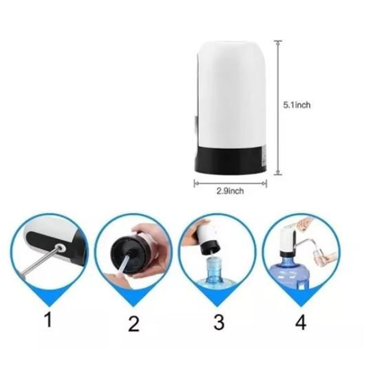 SHEN HUANG - Dispensador De Agua Automático Usb Para Botellón Universal