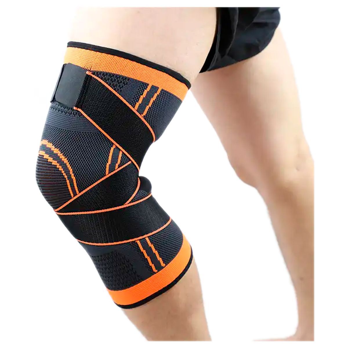 GENERICO - Kit X2 Rodillera Compresión Ajustable Nylon Gym Soporte