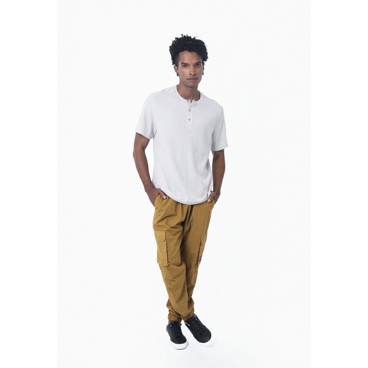 BELIFE - Pantalón Café Con Bolsillos Laterales Para Hombre Belife