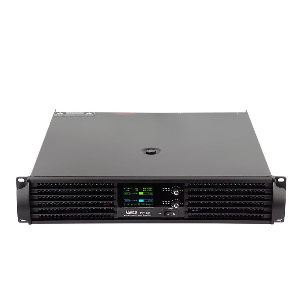 PRO DJ - Amplificador de potencia PVP8.2 de 2 canales 2400W con pantalla (4oh)