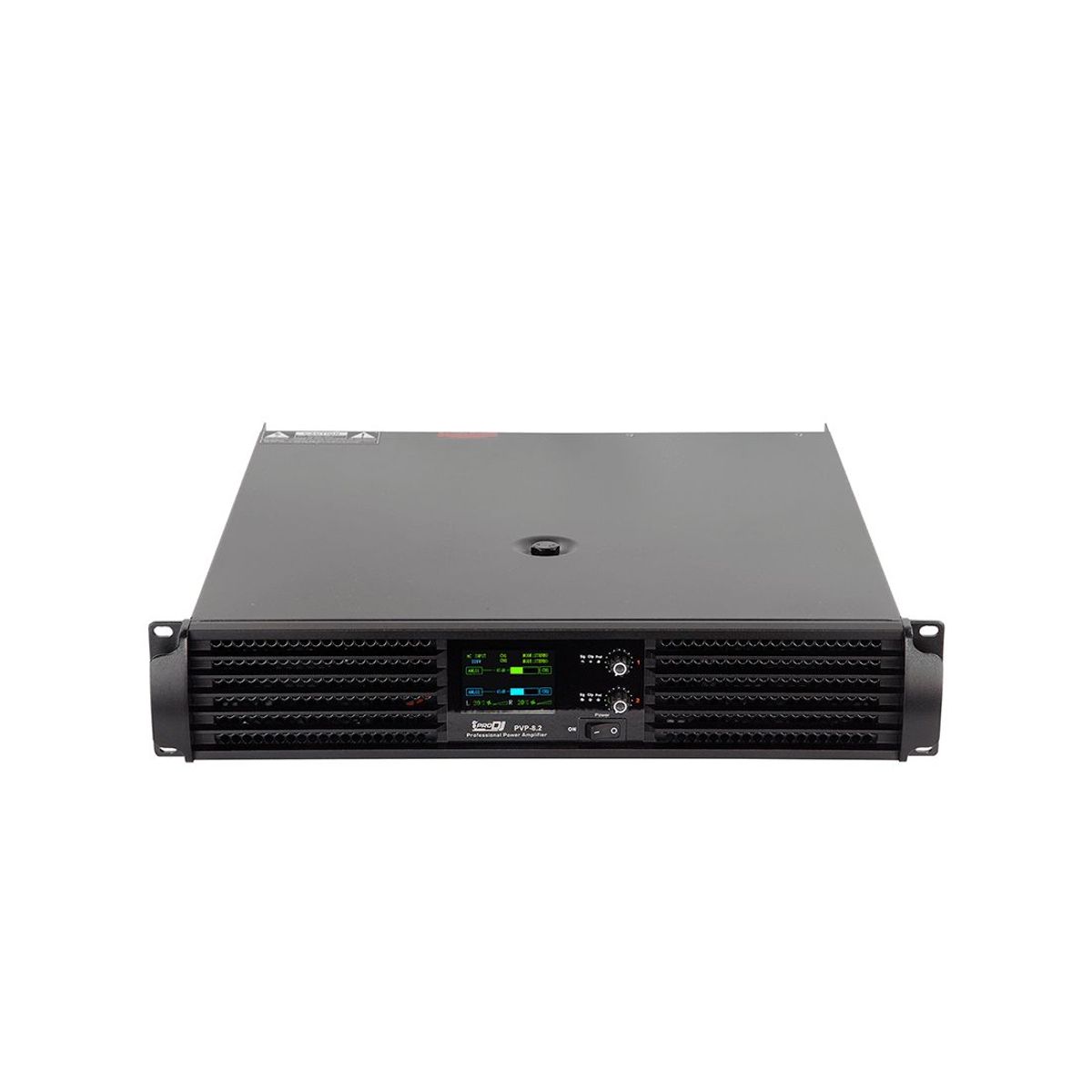PRO DJ - Amplificador de potencia PVP8.2 de 2 canales 2400W con pantalla (4oh)