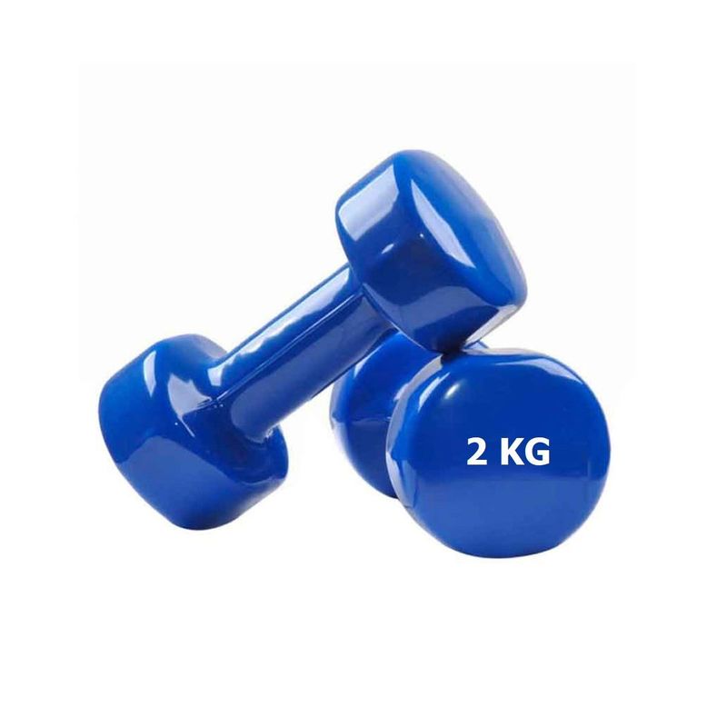 GENERICO - Mancuernas 2 Kg - 4 Lb par Encauchetadas encauchetada Vinilo