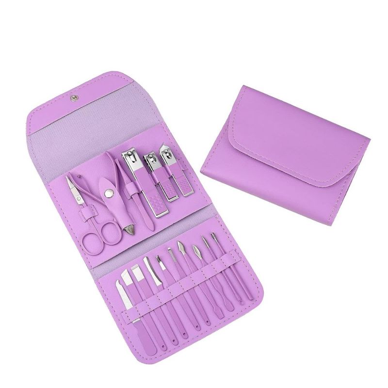GENERICO - Kit de manicura profesional acero inoxidable