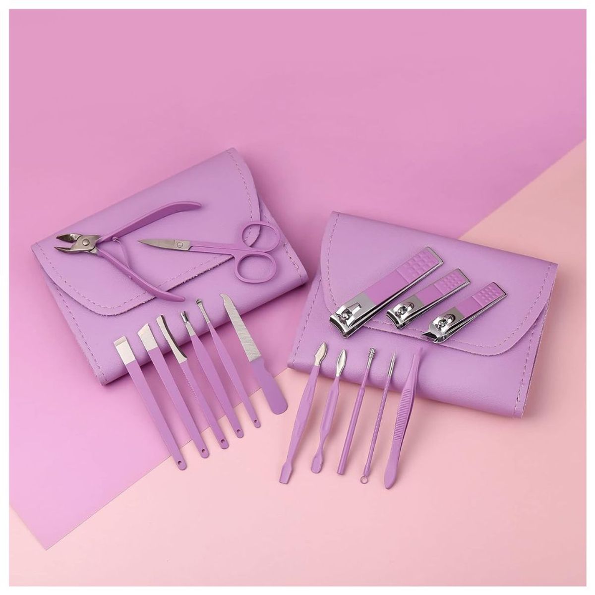 GENERICO - Kit de manicura profesional acero inoxidable