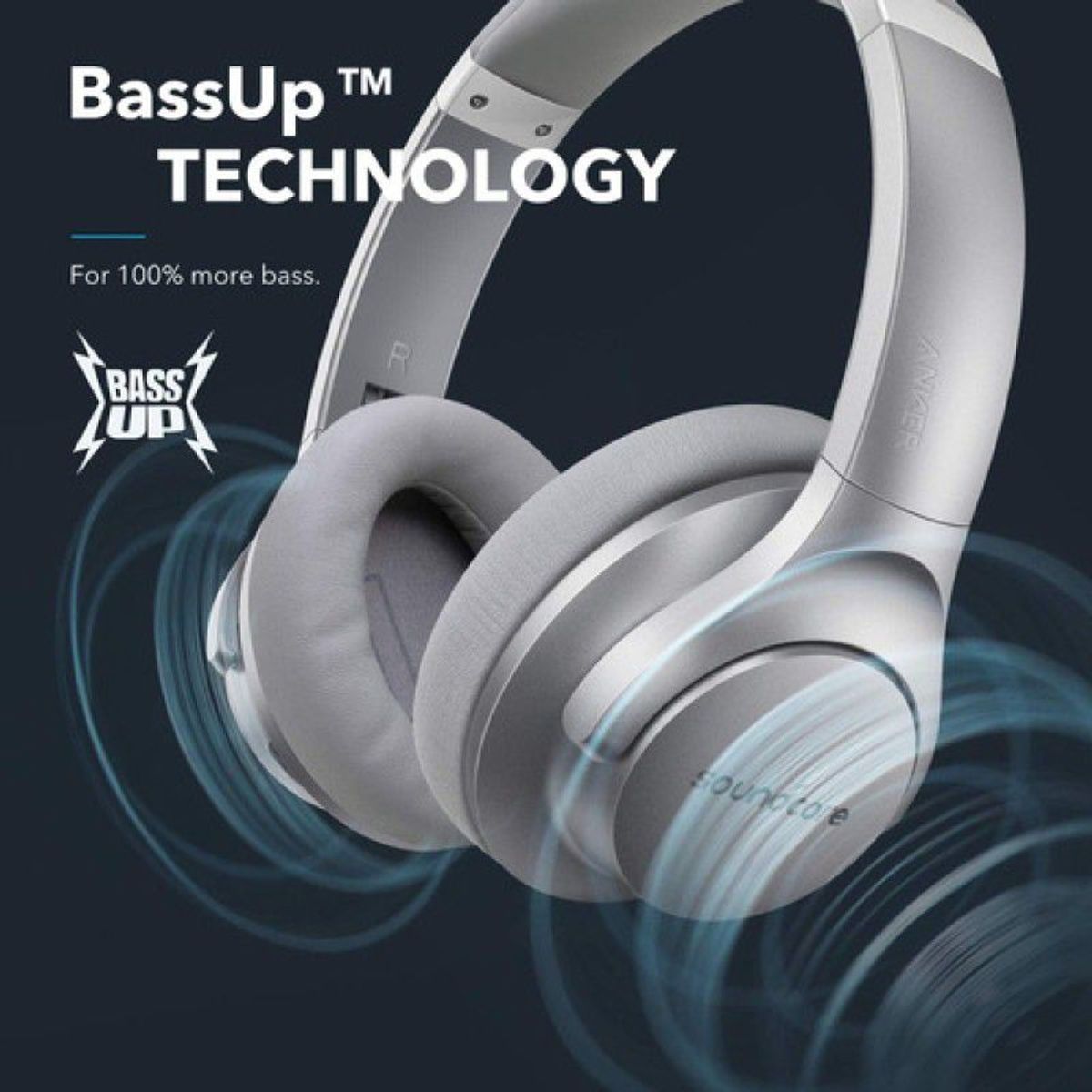 SOUNDCORE - Audífonos Inalámbricos Soundcore Anker Life Q20 Plateado