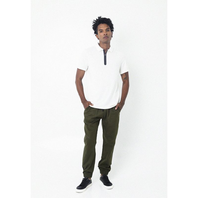 BELIFE - Jogger Verde Con Terminación Diagonal En Bota Para Hombre Belife