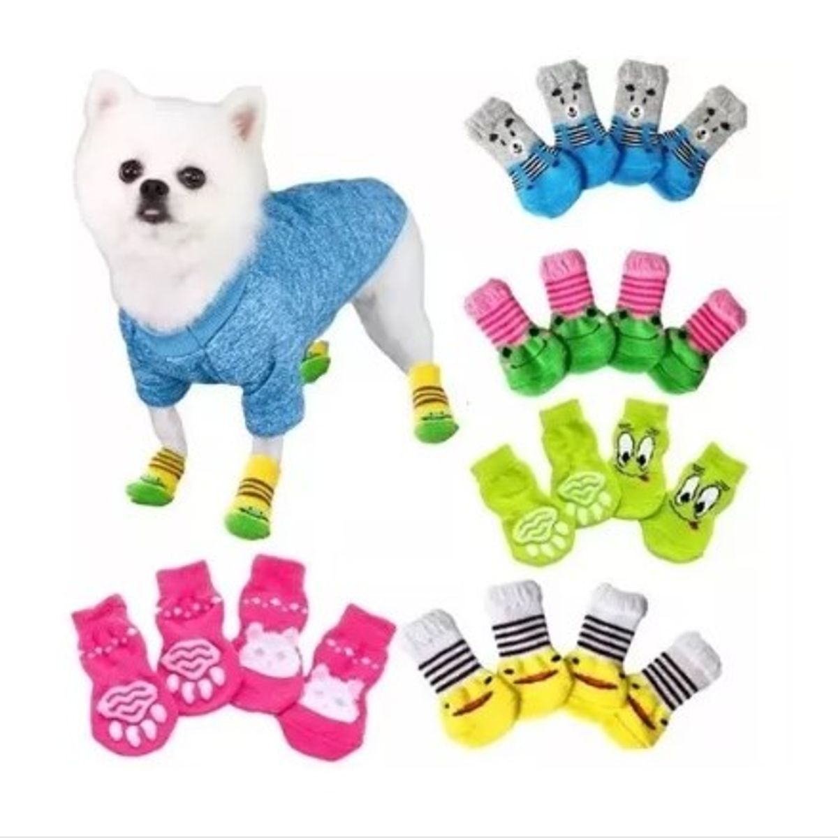 GENERICO - Medias Calcetines Zapatos Antideslizante Para Perros Y Gatos