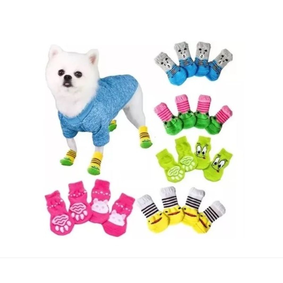 GENERICO - Medias Calcetines Zapatos Antideslizante Para Perros Y Gatos