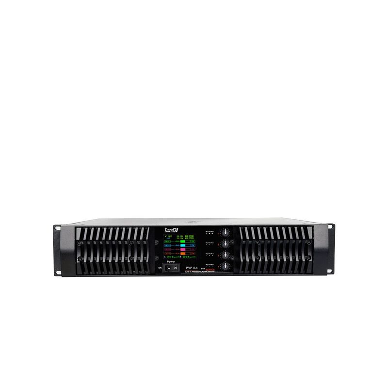 PRO DJ - Amplificador de potencia PVP8.4 de 4 canales 4800W con pantalla  (4oh)