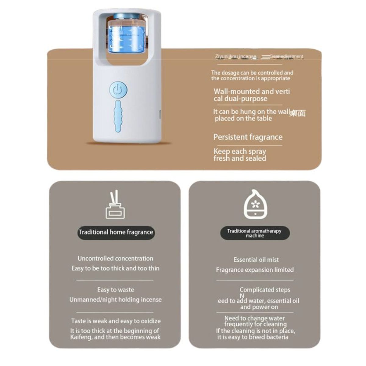 GENERICO - Humificador de aire portátil fácil de mover y usar