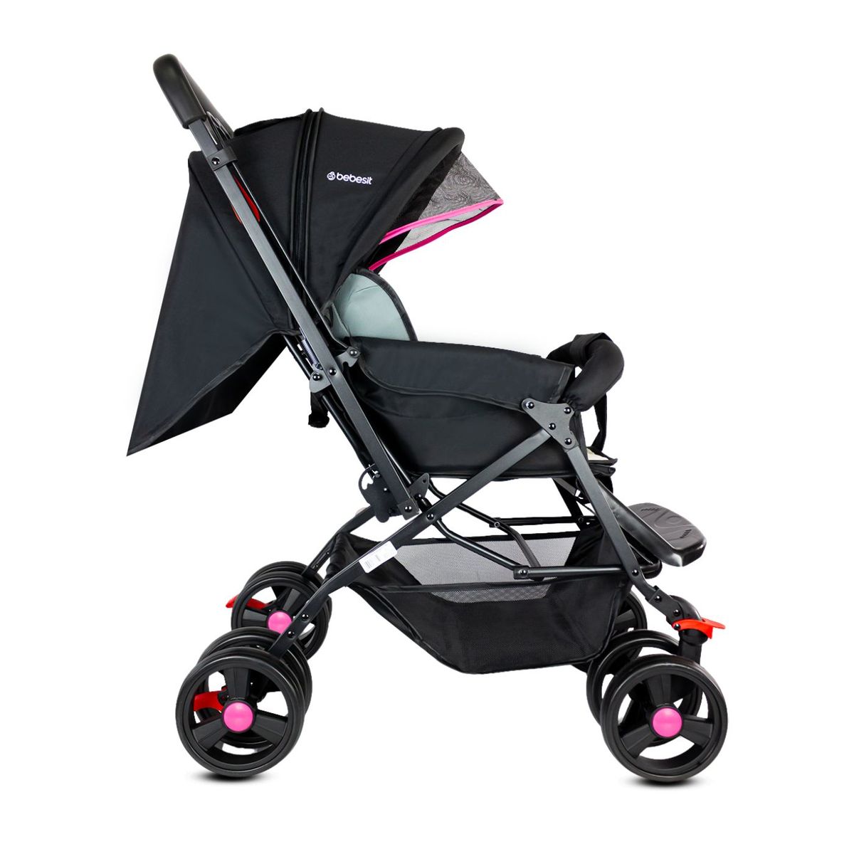 BEBESIT - Coche Reversible Para Bebé Roma Bebesit Rosa-