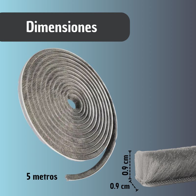 GENERICO - Tira Cinta Adhesiva Repele Ruido Polvo Ventanas Puertas Marron