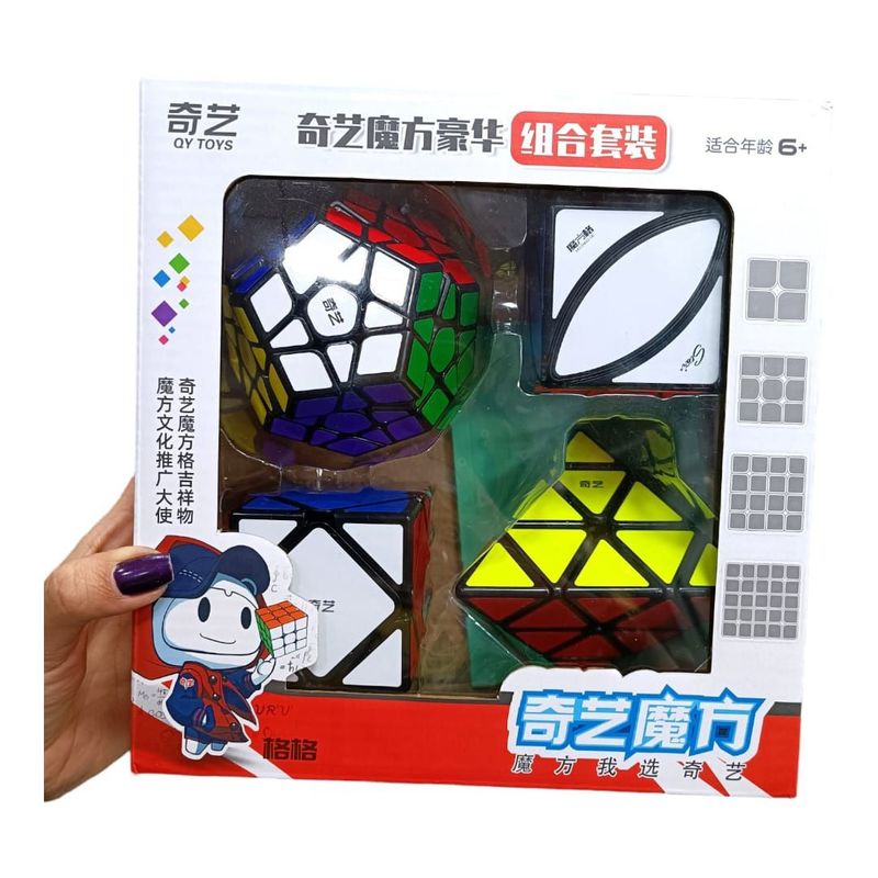QIYI - Pack Cubos Rubik Qiyi Modificaciones 3x3 Original Negro