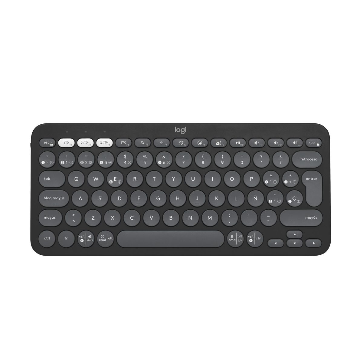 LOGITECH - Teclado Bt Multidispositivo Logitech Pebble Keys 2 K380s, Negro