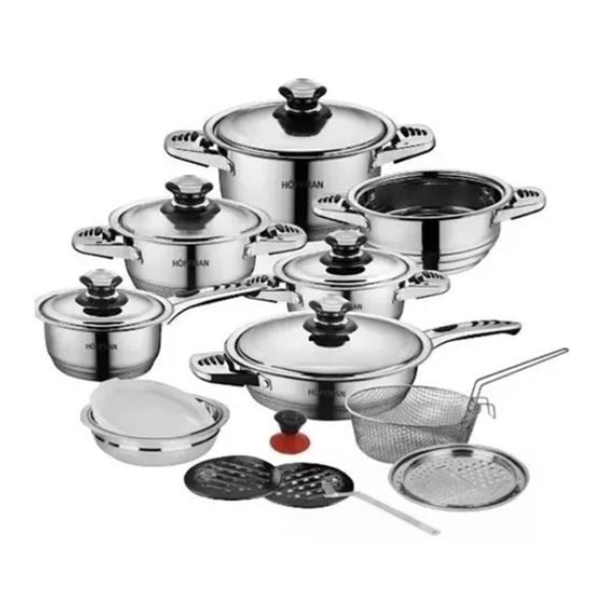 SHEBA - Ollas Hoffman Germany 21 Pzs Acero Quirúrgico Original