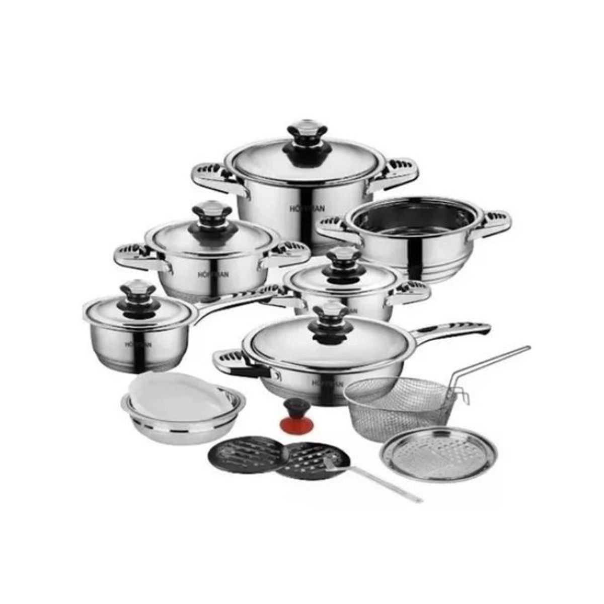 SHEBA - Ollas Hoffman Germany 21 Pzs Acero Quirúrgico Original