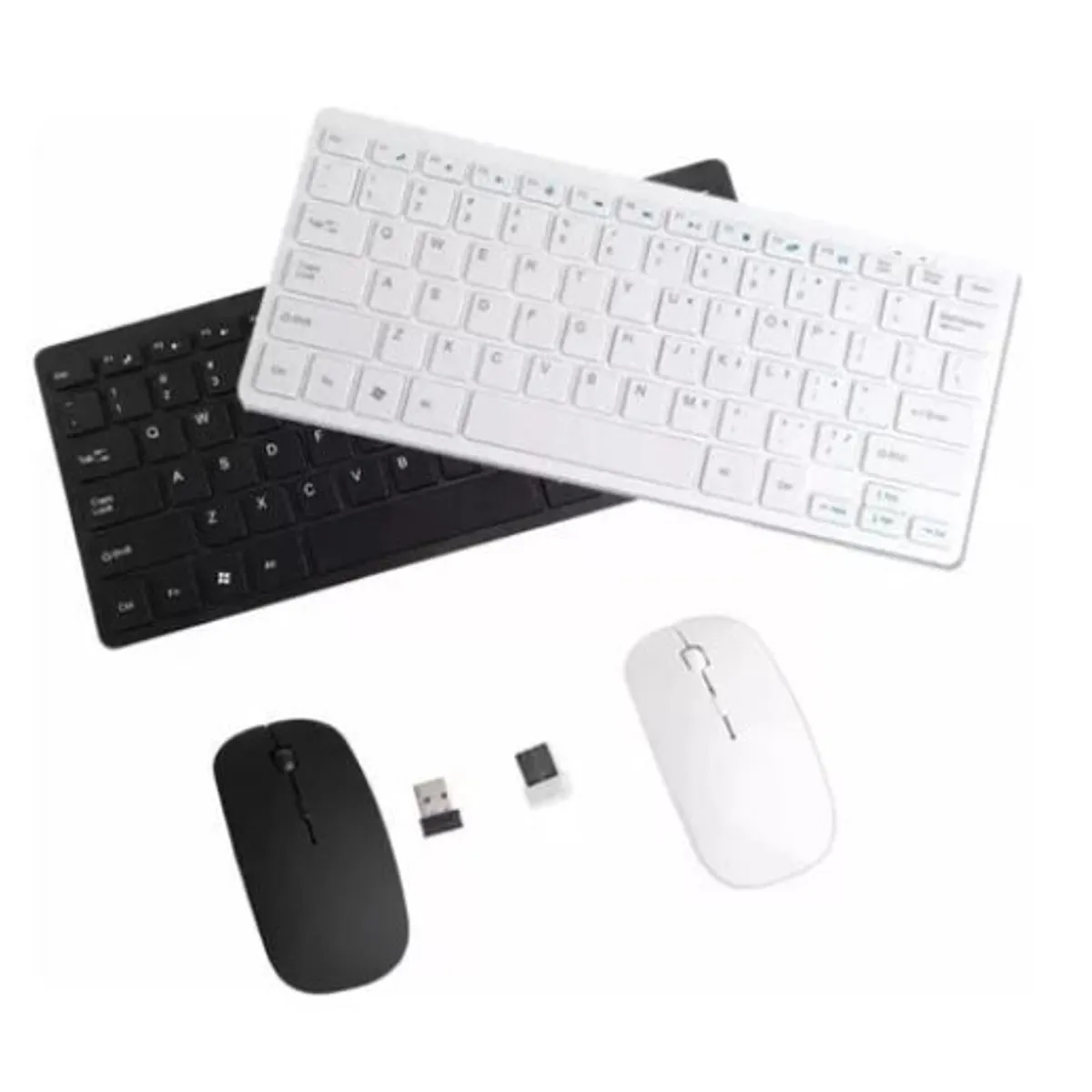 SHEBA - Combo Teclado Mouse Inalambrico Mini Tipo Mac Protec Teclado