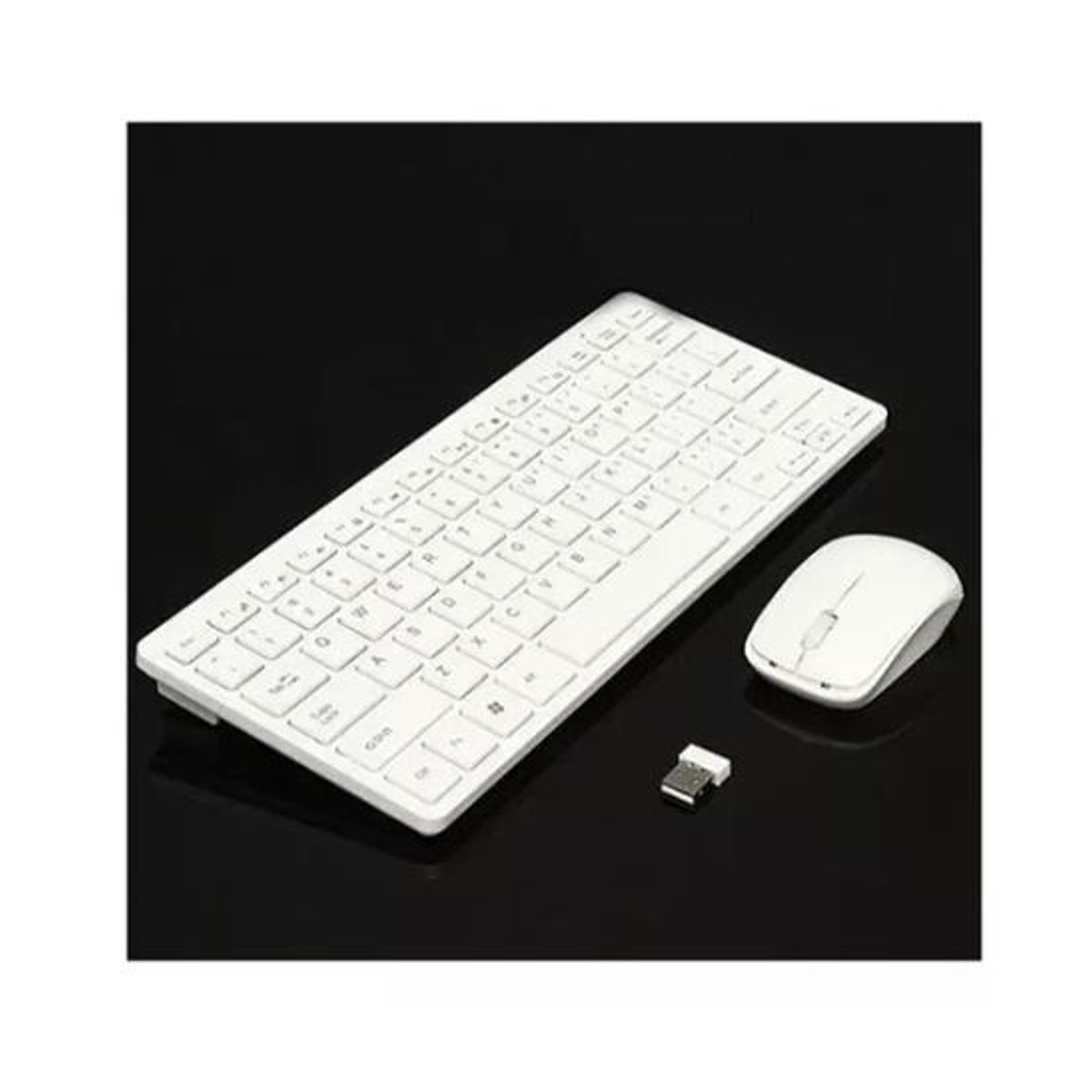 SHEBA - Combo Teclado Mouse Inalambrico Mini Tipo Mac Protec Teclado