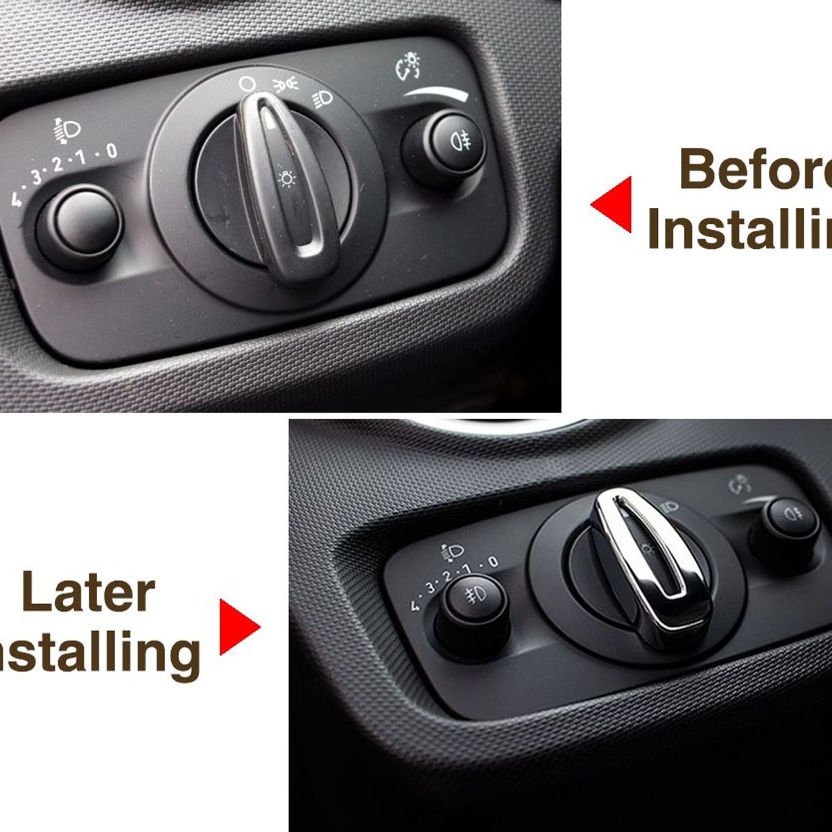 GENERICO - accesorios ford ecosport cubierta perilla de luces