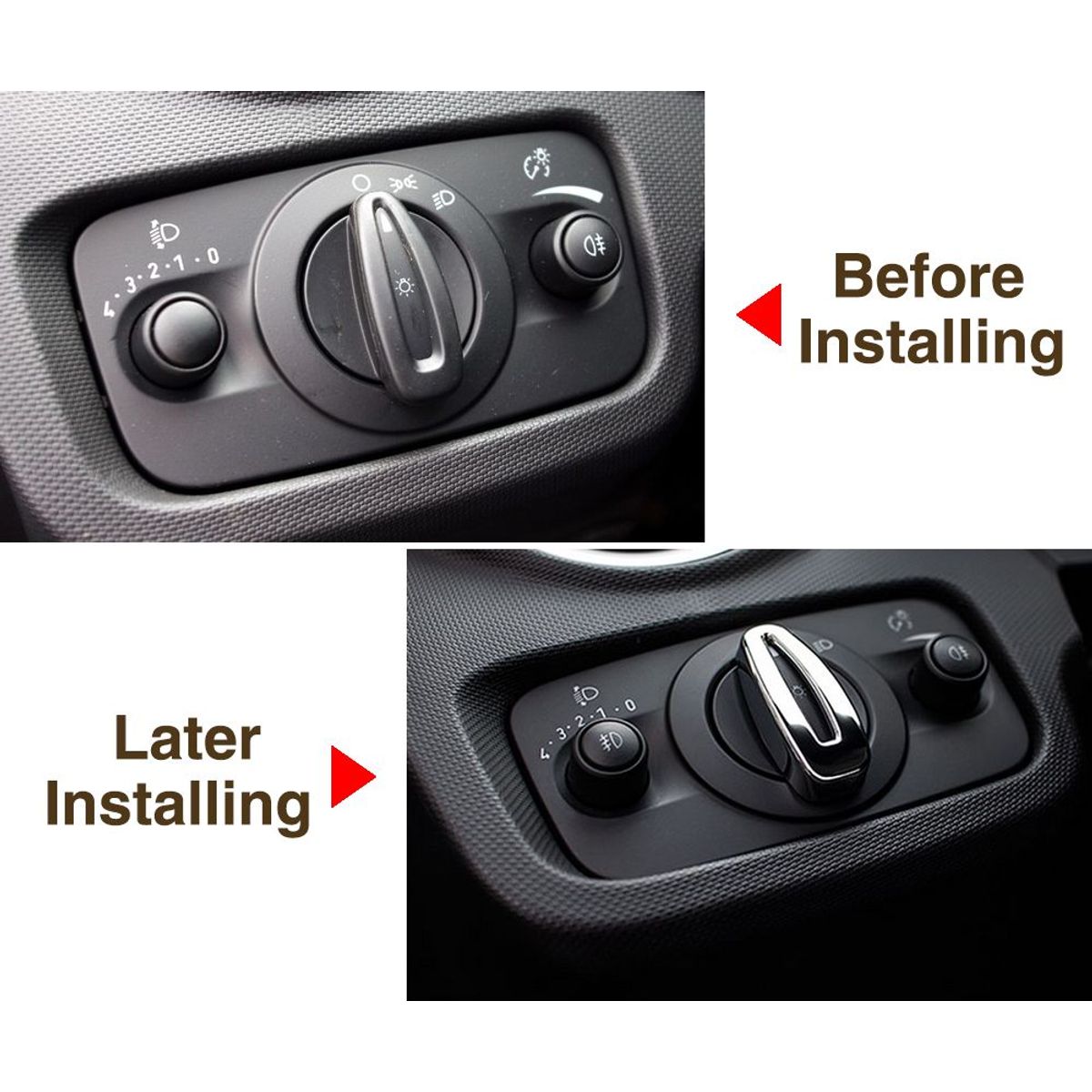 GENERICO - accesorios ford ecosport cubierta perilla de luces
