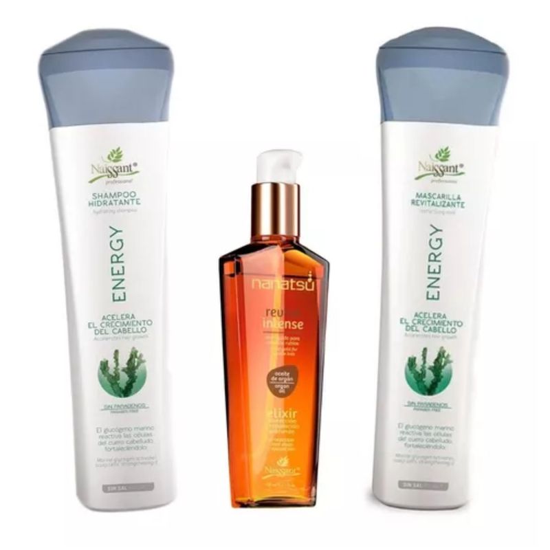 NAISSANT - Kit Naissant Shampoo  Mascarilla  Aceite Energy