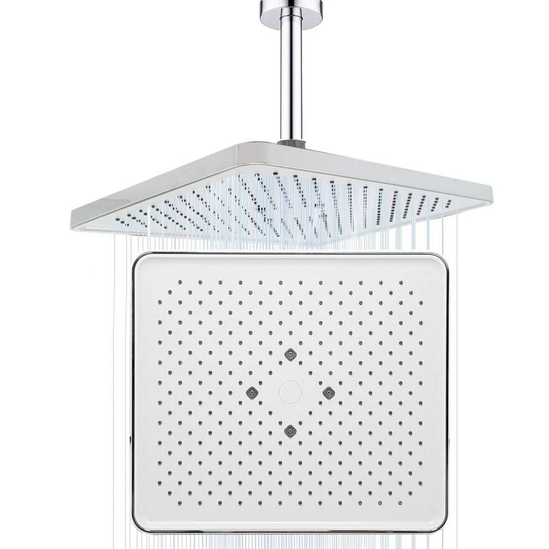 GENERICO - Ducha Regadera Rectangular Tames Panel Gris Tubo Techo