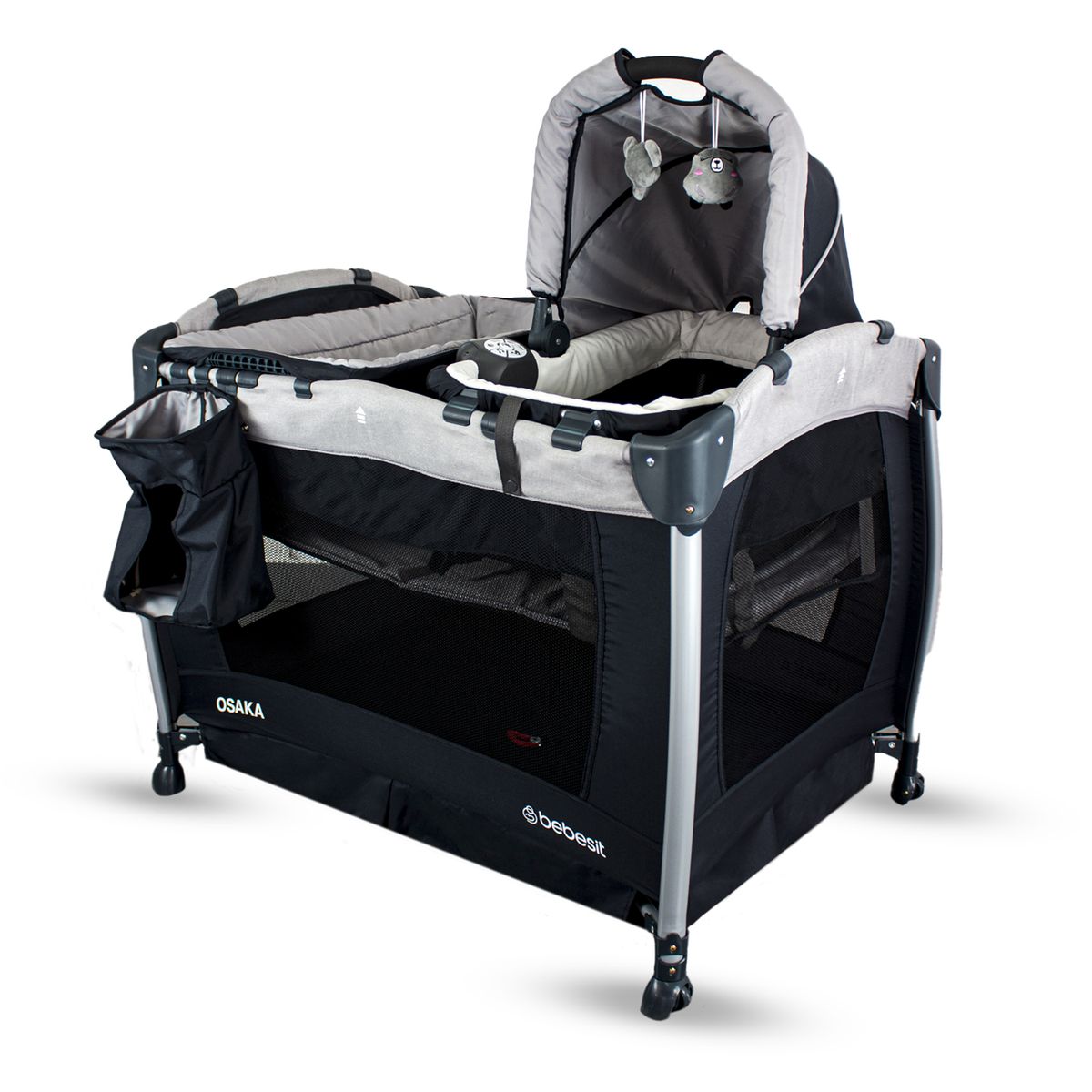 BEBESIT - Cuna Corral para Bebé +Unidad Sonidos + Moises Osaka Bebesit