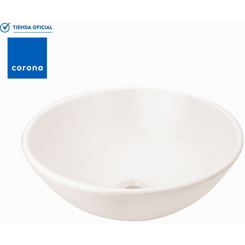 CORONA - Lavamanos Spazio II Vessel sin desagüe Bone