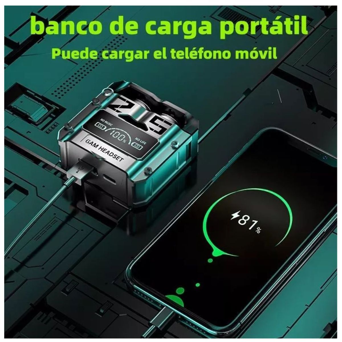 GENERICO - Audífonos inalámbricos con batería recargable m25