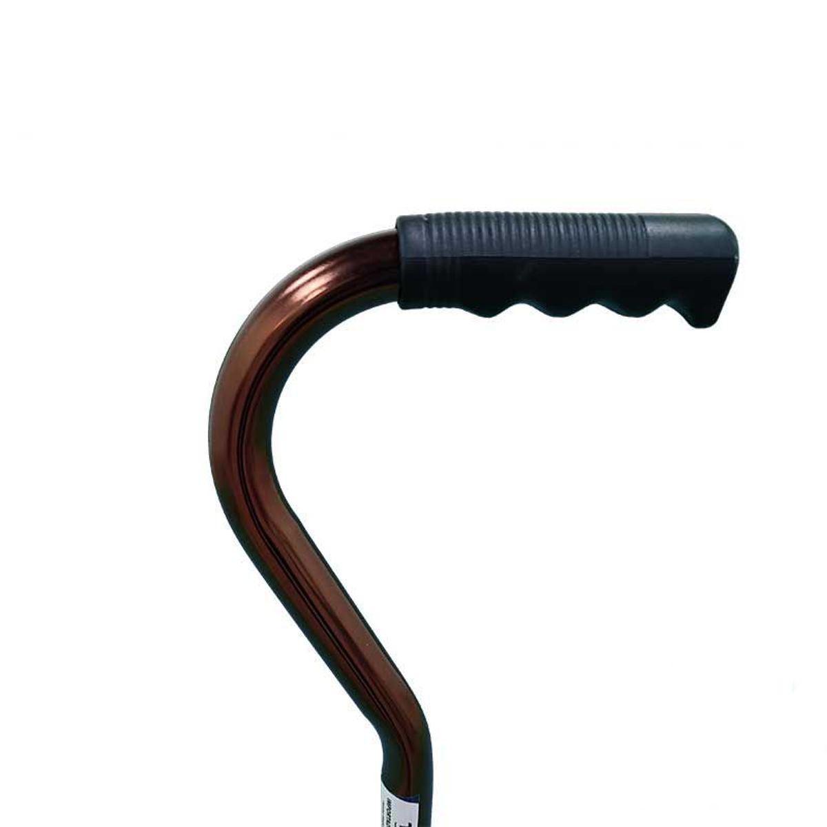 TME - Bastón 4 apoyos en aluminio cuello cisne – Bronce_.