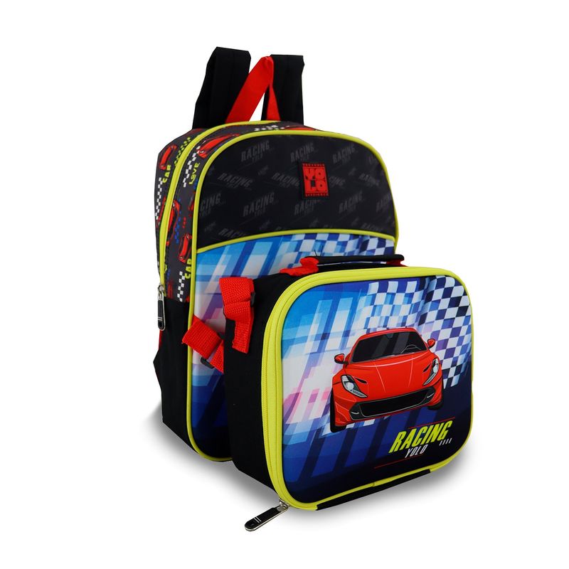 CROYDON - Morral + Lonchera Car Negro para Niño Croydon_.
