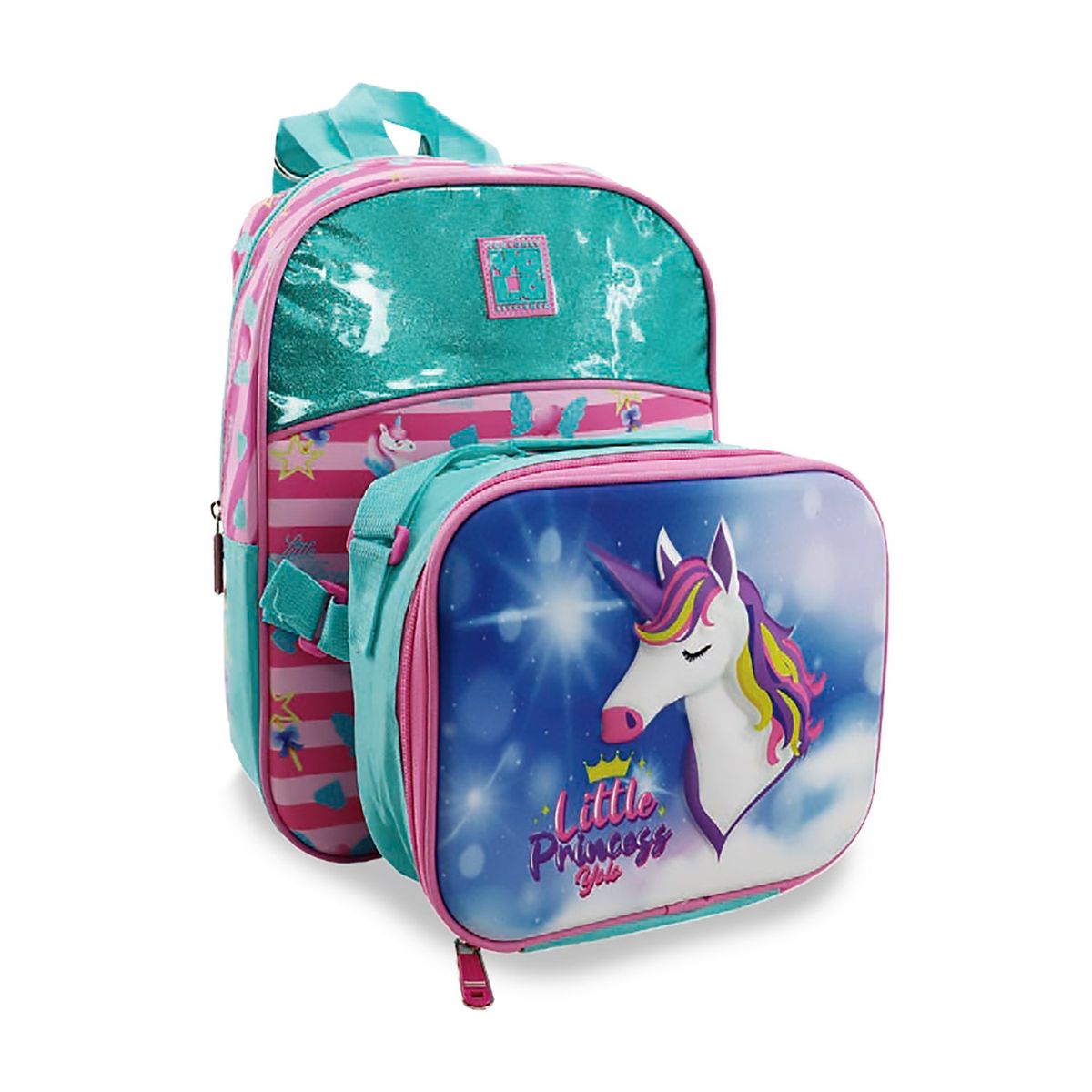 CROYDON - Morral + Lonchera Unicornio Agua Croydon para Niña