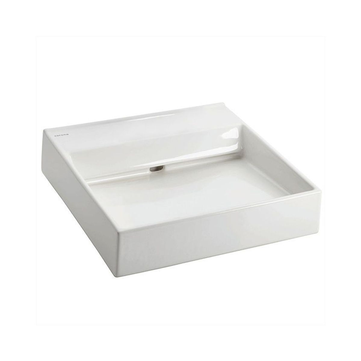 CORONA - Lavamanos Corona Fussion 45 con Mesón Integrado Blanco