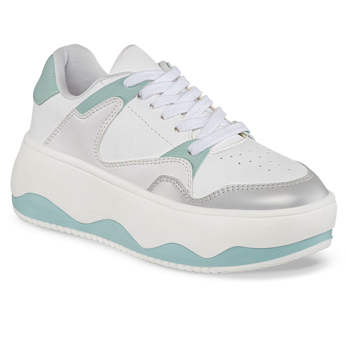 CROYDON - Tenis Urbanos Anyek Blanco-Verde Croydon para Mujer