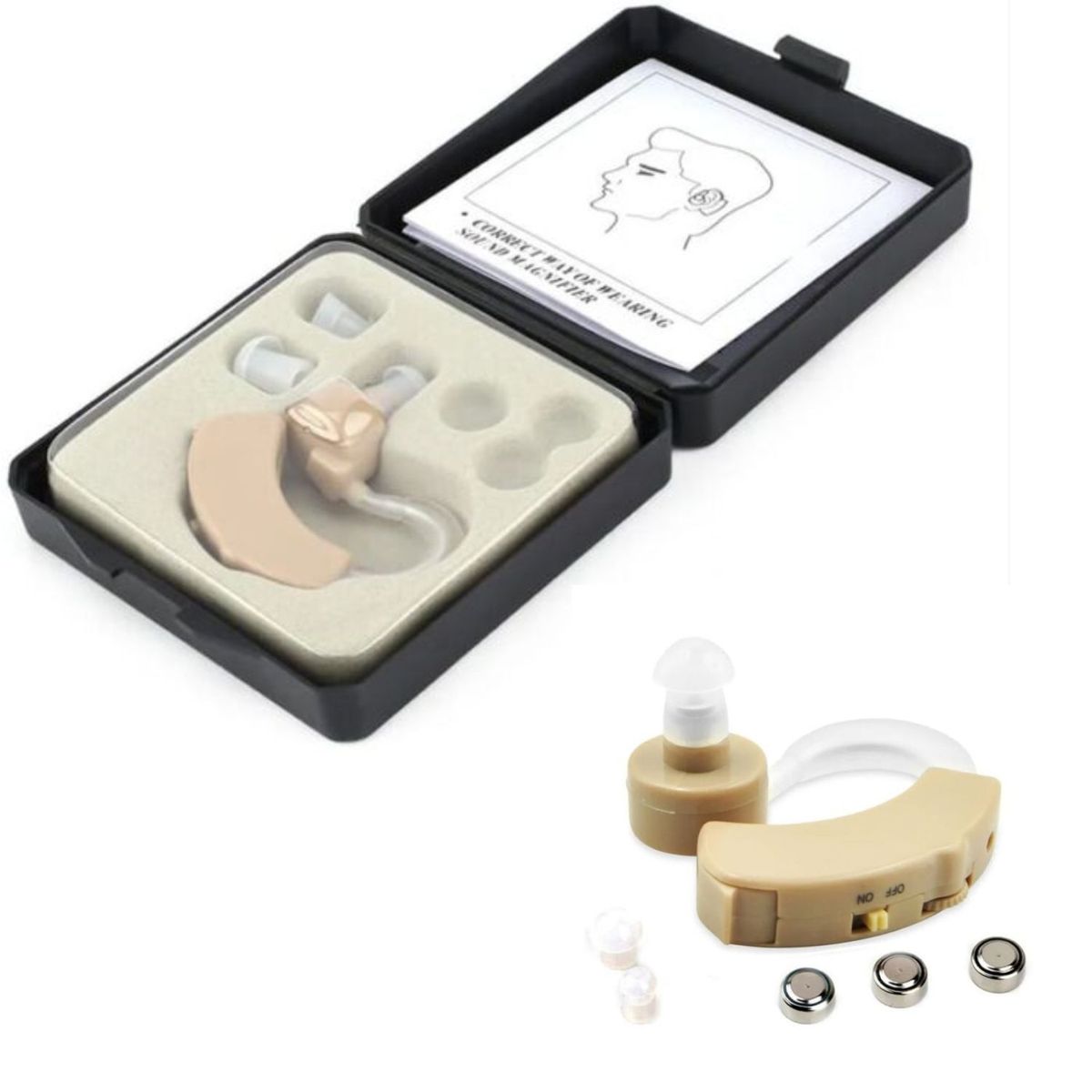 GENERICO - Amplificador De Sonido Para Oido Audifono Inalambrico A Pila